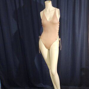 Size XS Extra Small L A Hearts Lace-Up Sides 1-Piece Swimsuit Very Sexy